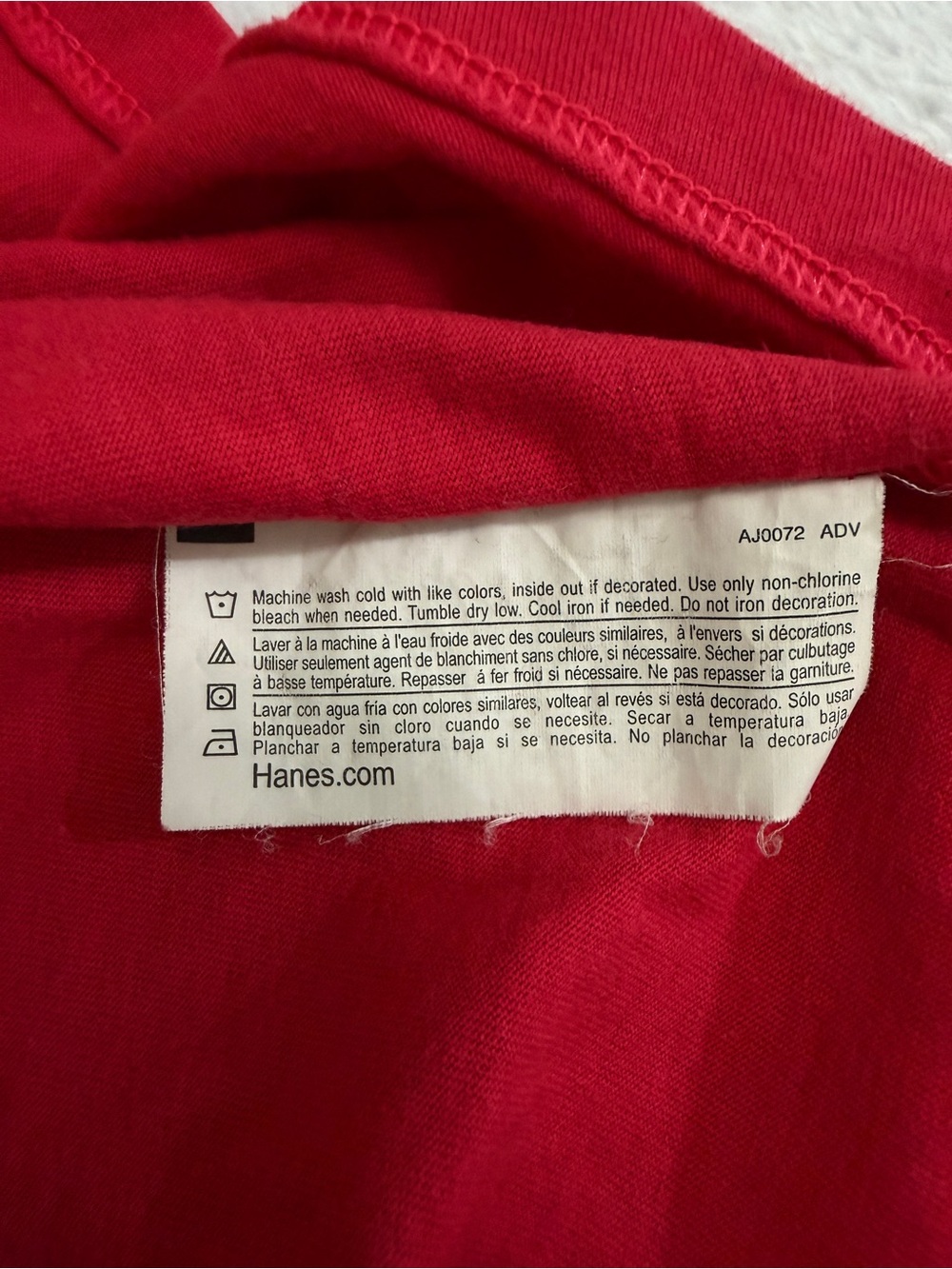 Hanes Women's Long-Sleeve Crewneck Top - Red - Picture 8 of 10